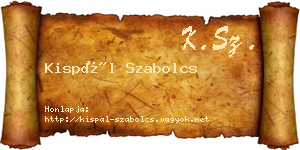 Kispál Szabolcs névjegykártya