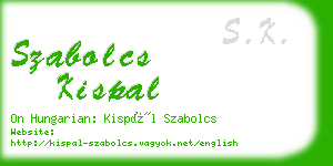 szabolcs kispal business card